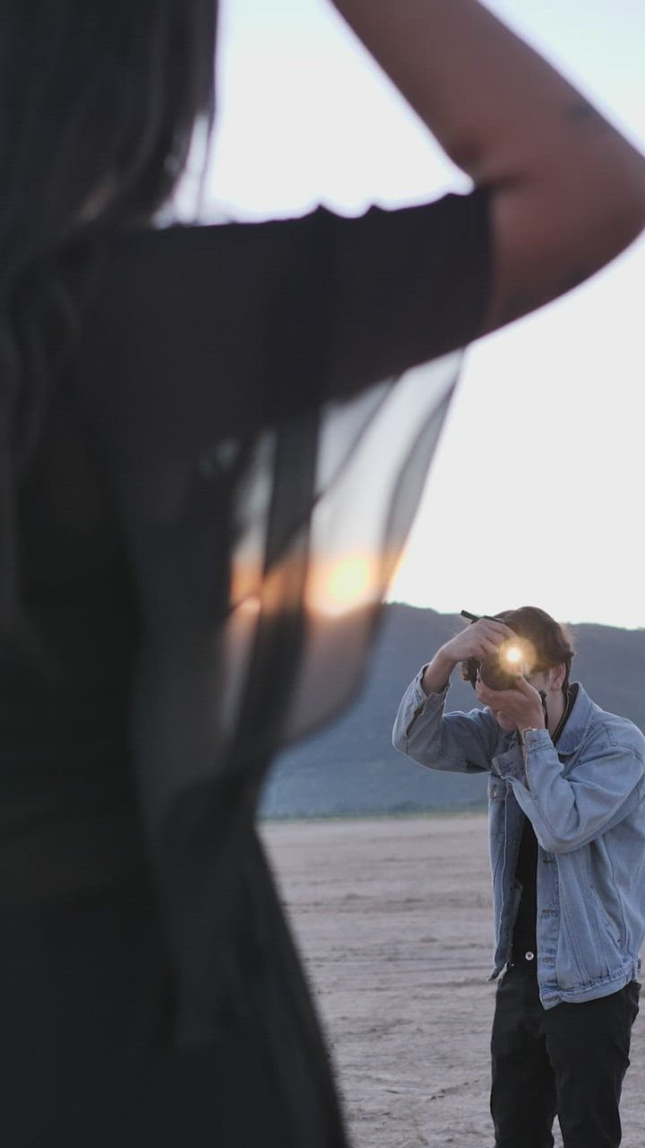 Creative direction during an on-location photo shoot